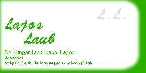 lajos laub business card